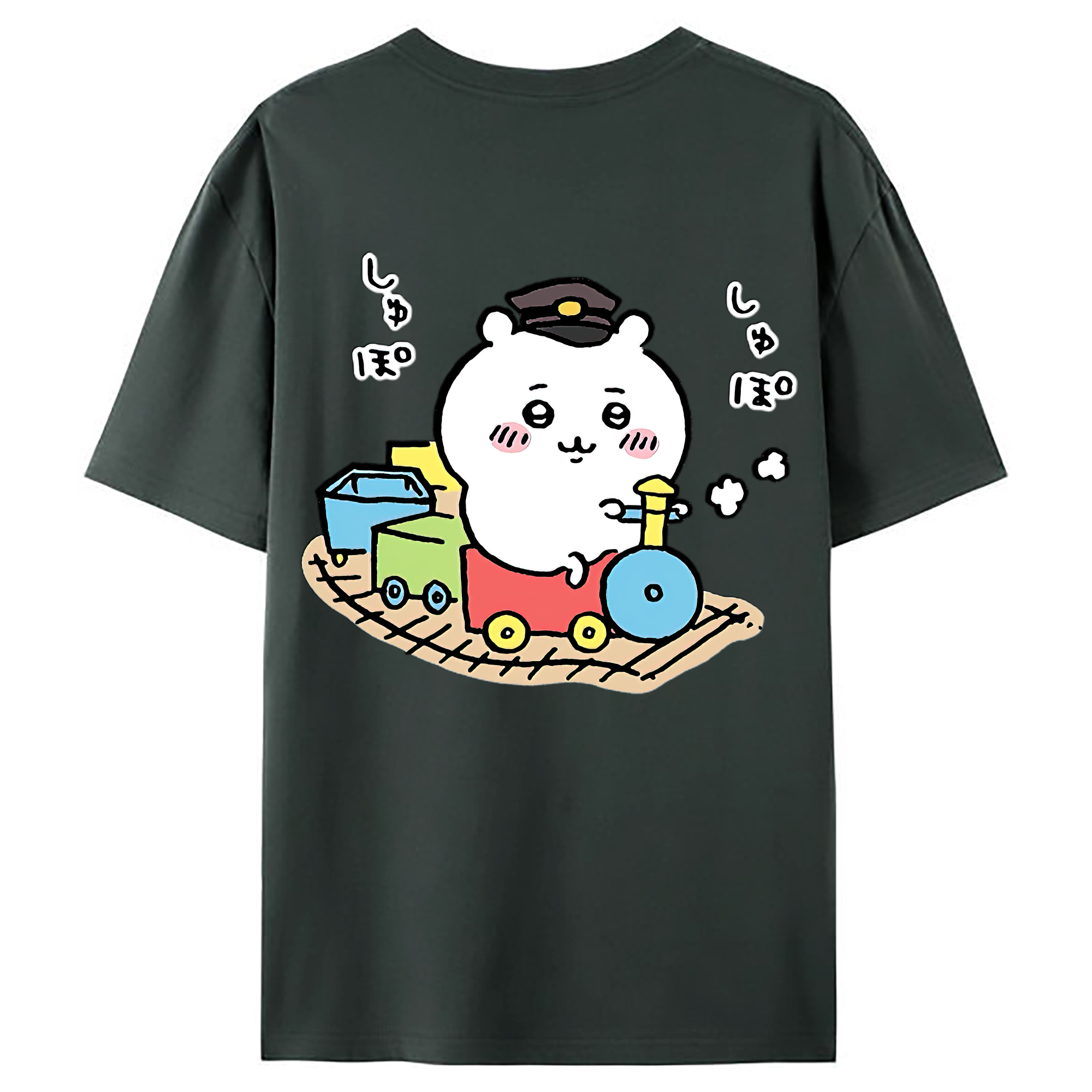 （画像用） ちいかわ ちいかわ Chii-kawa chiikawa 綿100％ メンズ半袖Tシャツ（バックプリント） 通気性